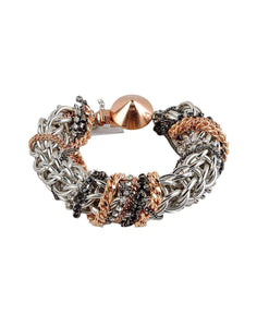 Statement Cuff Bracelet with Crystals - Maiden-Art