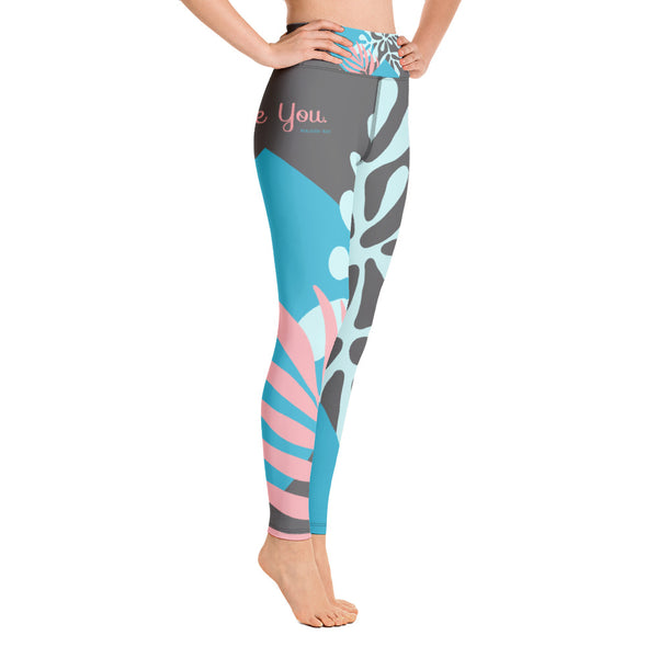 "Be You" Leggings - FLOWER BLUE Special edition - Maiden-Art
