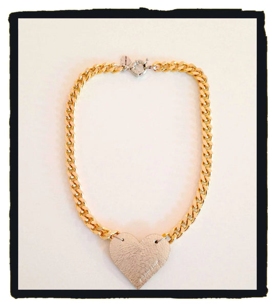 True Leather Heart Necklace - Maiden-Art