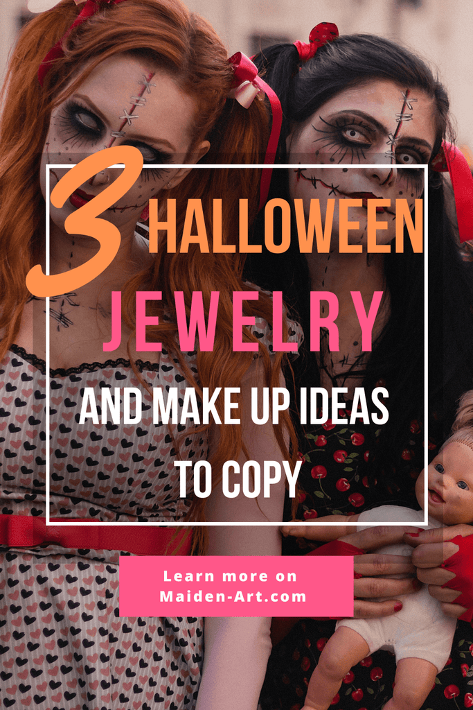 Top 3 Halloween jewelry and makeup ideas to copy :)