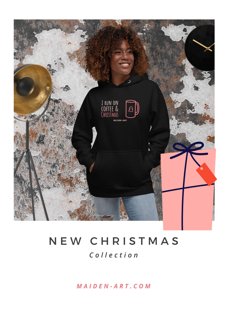 ✨ Introducing Our Christmas Collection + "I Run on Coffee and Christmas" Unisex Hoodie! ☕🎄