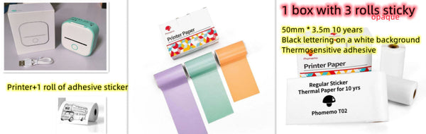 Portable Mini Thermal Label Printer Home Photo Printer Student Wrong Question Printer Bluetooth-compatible Mini Label Printer Price Tag Maiden-Art