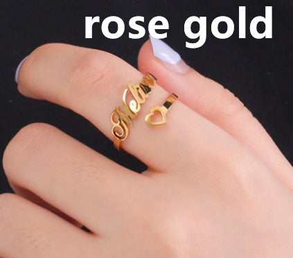 Adjustable Custom Name Stainless Steel Custom Ring Beautiful Legend Store