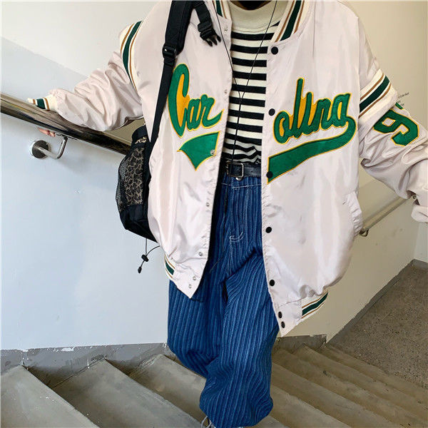 Vintage Harajuku Jacket Hip Hop Loose Jacket Women Maiden-Art