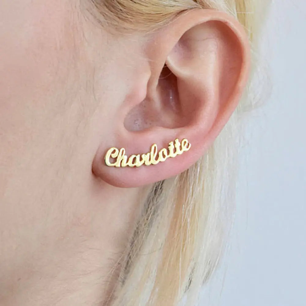 DIY custom English letter name earrings personalized custom earrings  holiday gift