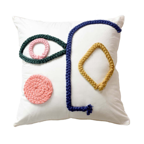 Hand-woven Throw Pillow Pure Cotton Throw Pillow Case Maiden-Art