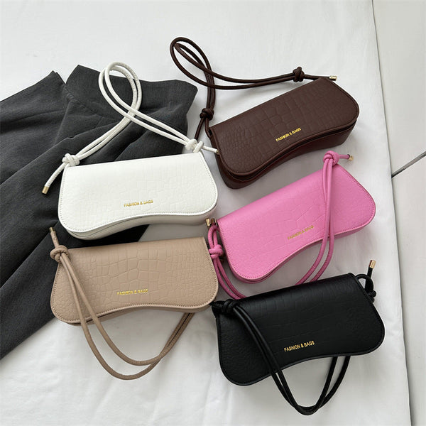 Summer Minimalist PU Underarm Bag Chic Solid Color Square Shoulder Purse Versatile Crossbody Tote For Women Elegant Office Maiden-Art