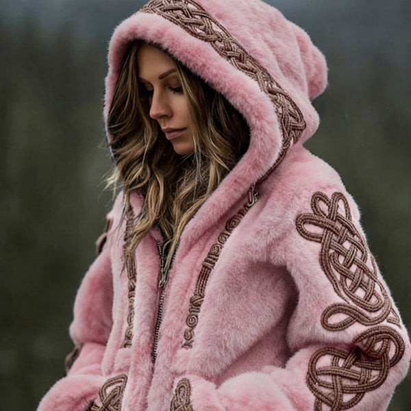 Fashionable Winter Fleece 3D-Printed Thermal Hooded Zip-Up Cardigan Sweater Beautiful Legend Store