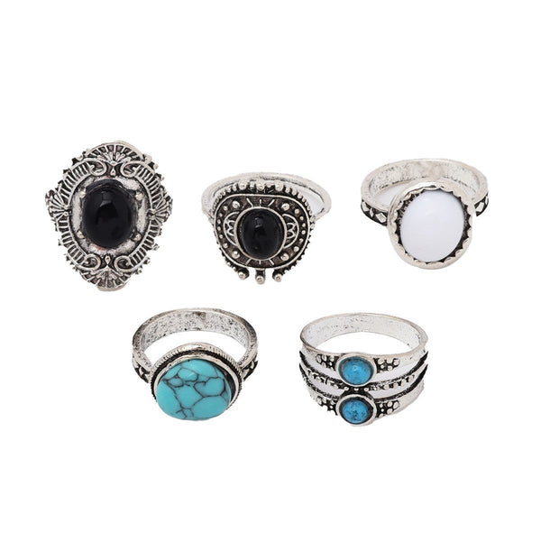5-piece Set Of Joint Rings And Rings Maiden-Art