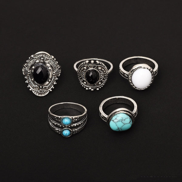 5-piece Set Of Joint Rings And Rings Maiden-Art