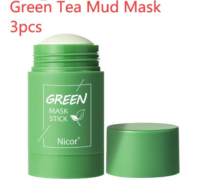 Cleansing Green Tea Mask Clay Stick Oil Control Anti-Acne Whitening Seaweed Mask Skin Care Anybestbuy Store