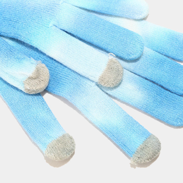 Tie-dye Knitted Hat Gloves Scarf Set Ladies Maiden-Art