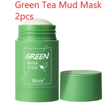 Cleansing Green Tea Mask Clay Stick Oil Control Anti-Acne Whitening Seaweed Mask Skin Care Anybestbuy Store