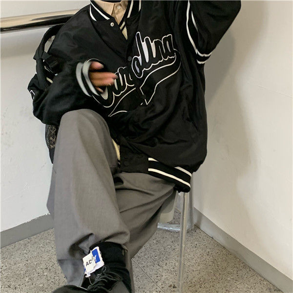 Vintage Harajuku Jacket Hip Hop Loose Jacket Women Maiden-Art