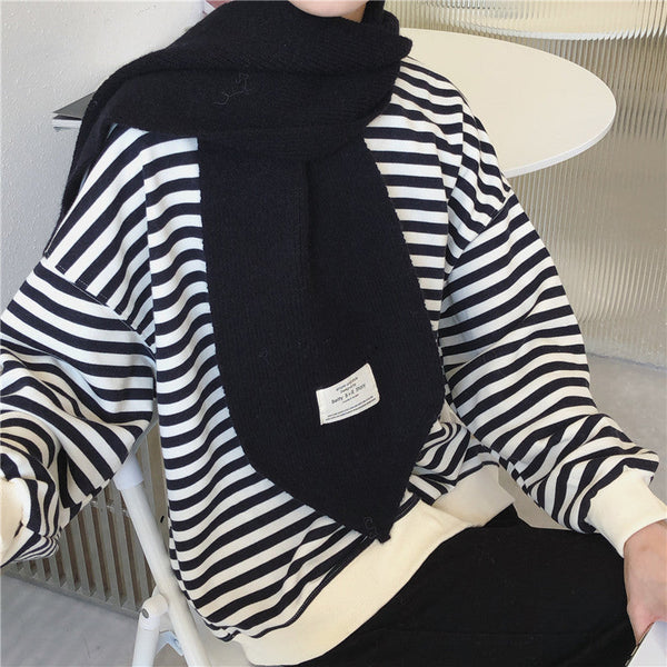 Pure Color Knitted All-match Cute Multifunctional Scarf Maiden-Art