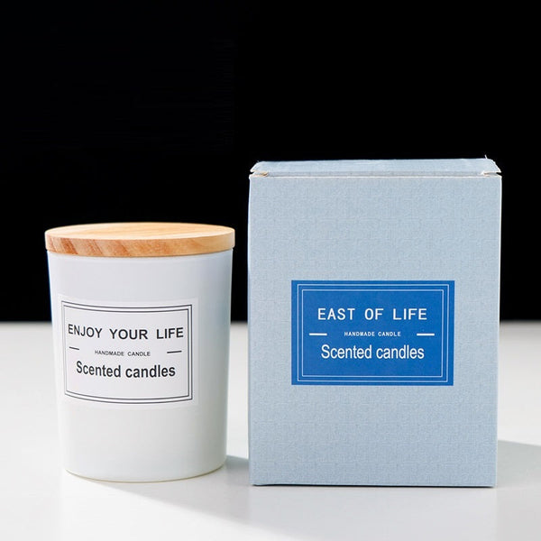 Natural Crystal Stone Aromatherapy Candle Soy Wax Smokeless Candles Gift Box Christmas Hand Gift Maiden-Art