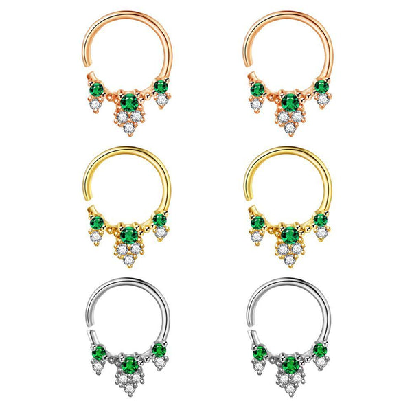 Jewelry Nose Ring Diamond No Hole Nose Fake Nose Ring Maiden-Art