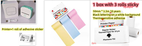 Portable Mini Thermal Label Printer Home Photo Printer Student Wrong Question Printer Bluetooth-compatible Mini Label Printer Price Tag Maiden-Art