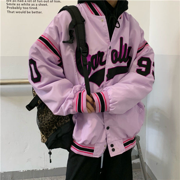 Vintage Harajuku Jacket Hip Hop Loose Jacket Women Maiden-Art