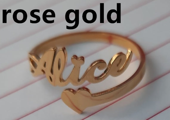 Adjustable Custom Name Stainless Steel Custom Ring Beautiful Legend Store