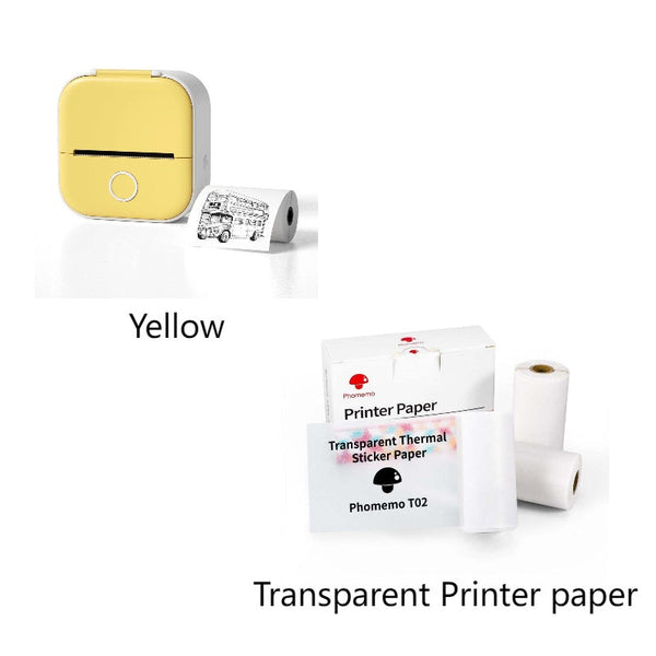 Portable Mini Thermal Label Printer Home Photo Printer Student Wrong Question Printer Bluetooth-compatible Mini Label Printer Price Tag Maiden-Art