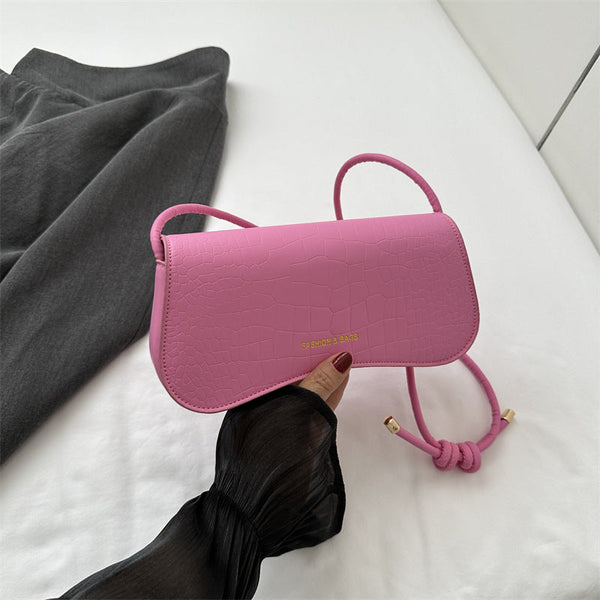 Summer Minimalist PU Underarm Bag Chic Solid Color Square Shoulder Purse Versatile Crossbody Tote For Women Elegant Office Maiden-Art