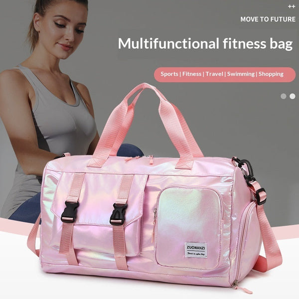 Colorful Pearlescent Yoga Fitness Bag With Dry-wet Separation Maiden-Art