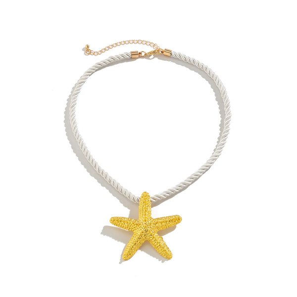 Beach Starfish Pendant Necklace Earrings Maiden-Art