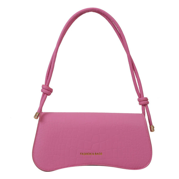 Summer Minimalist PU Underarm Bag Chic Solid Color Square Shoulder Purse Versatile Crossbody Tote For Women Elegant Office Maiden-Art