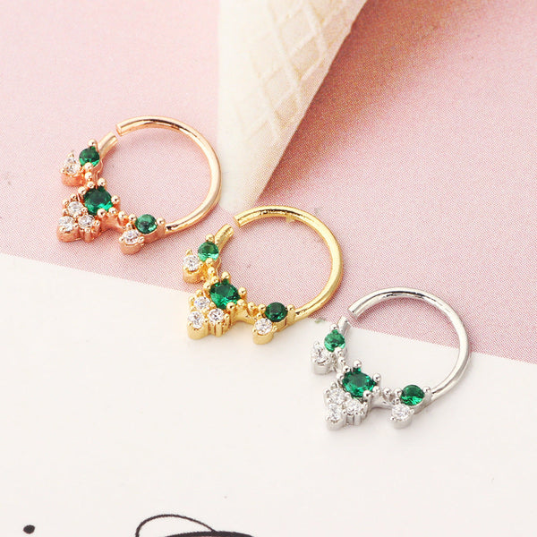 Jewelry Nose Ring Diamond No Hole Nose Fake Nose Ring Maiden-Art