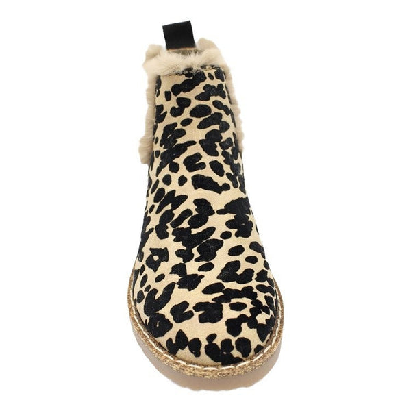 Leisure Warm Leopard Print Suede Boots Women Maiden-Art
