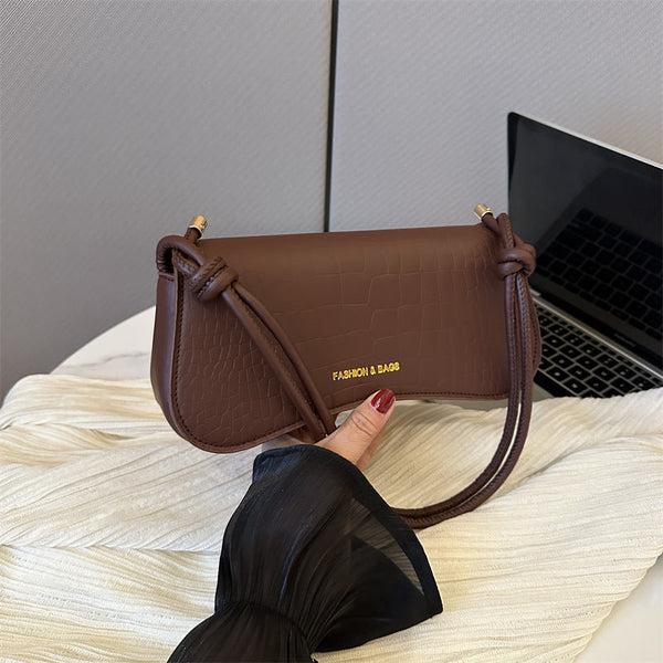 Summer Minimalist PU Underarm Bag Chic Solid Color Square Shoulder Purse Versatile Crossbody Tote For Women Elegant Office Maiden-Art