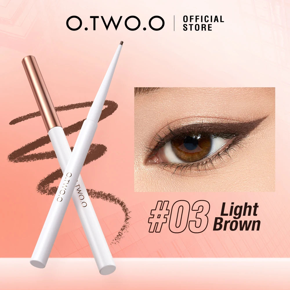 O.TWO.O Eyeliner Pencil Liquid Eye Liner Waterproof Smudge Proof Quick Drying 12 Hour Wear Ultra Fine Black Eyeliner for Arrows O.TWO.O Official Store