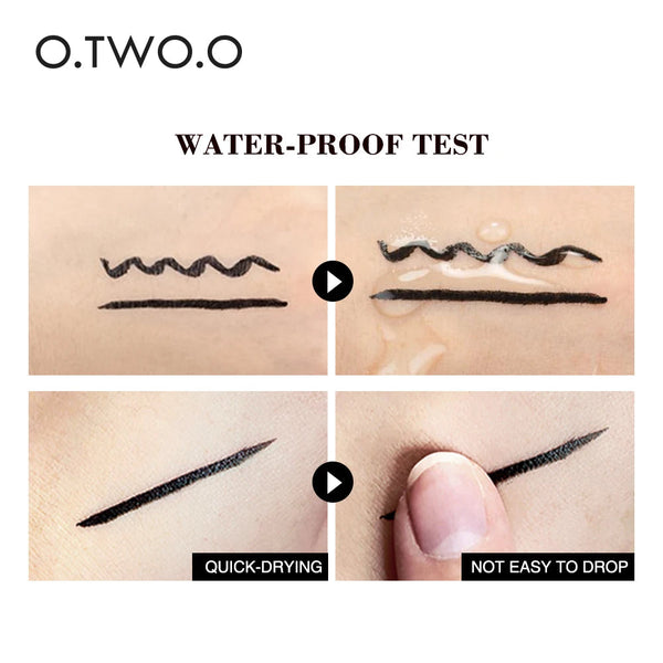 O.TWO.O Eyeliner Stamp Black Liquid Eyeliner Pen Waterproof Fast Dry Double-ended Eye Liner Pencil Make-up for Women Cosmetics O.TWO.O Official Store