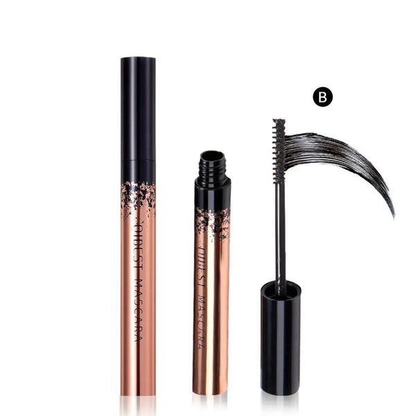 QIBEST Black Mascara Eyelashes Mascara 4D Silky Eyelashes Lengthening Eyelashes Makeup Waterproof Mascara Volume Eye Cosmetics QiBest Official Store