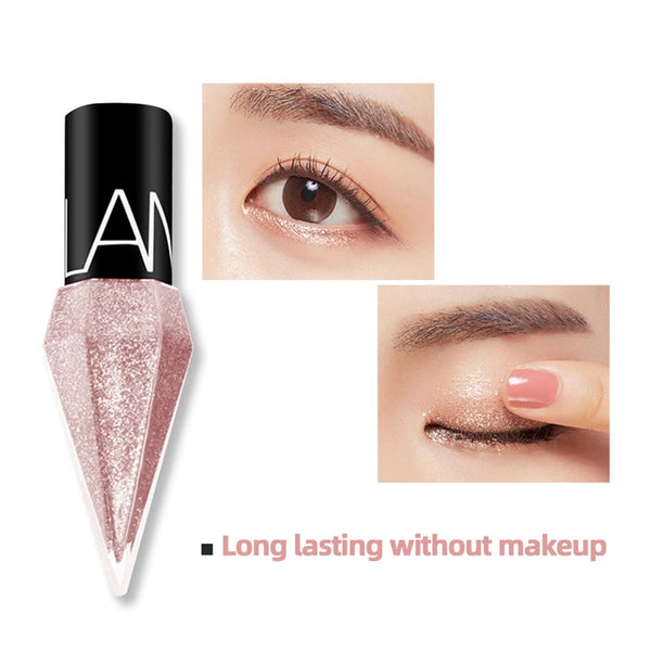New Professional Shiny Eye Liners Cosmetics for Women Pigment Silver Rose Gold Color Liquid Glitter Eyeliner Cheap Makeup KEMZLA Store