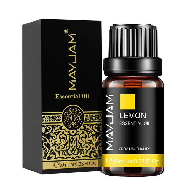 MAYJAM 10ML Lavender Lemongrass Jasmine Vanilla Eucalyptus Rose Lemon Essential Oil For Humidifier Diffuser Candle Making MAYJAM Official Store