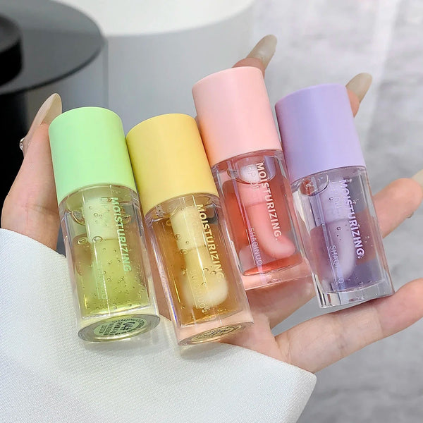 Water Light Lip Gloss Moisturizer Transparent Jelly Mirror Fruit Crystal Lip Oil Clear Hydrating Plumping Korean Lip Care Makeup HMEINA Store