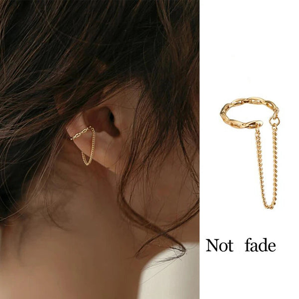 1 Pc 2025 Fashion Minilist No Piercing Ear Cuff Earrings for Woman Fake Piercing Earcuff Clips Earrings for Women Cuffs Jewelry GUFTM Official Store