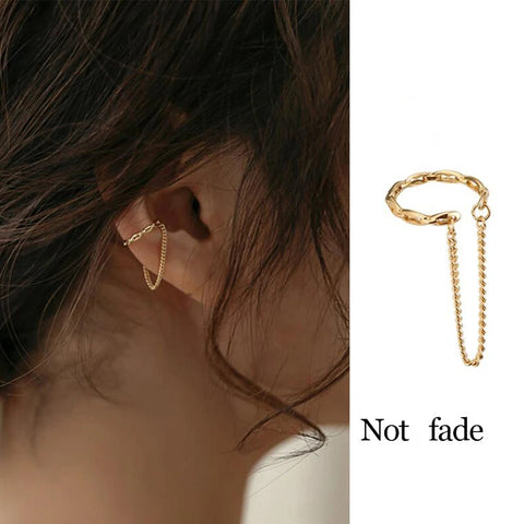 1 Pc 2025 Fashion Minilist No Piercing Ear Cuff Earrings for Woman Fake Piercing Earcuff Clips Earrings for Women Cuffs Jewelry GUFTM Official Store