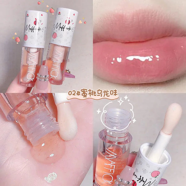 Make Up Korean Beauty Cosmetics Lip Ink Gloss Labial Lips Moisturizer Jelly Lipstick Bright Oil Moisturizing Balm Big Lip Brush MEIGR Cosmetic Store