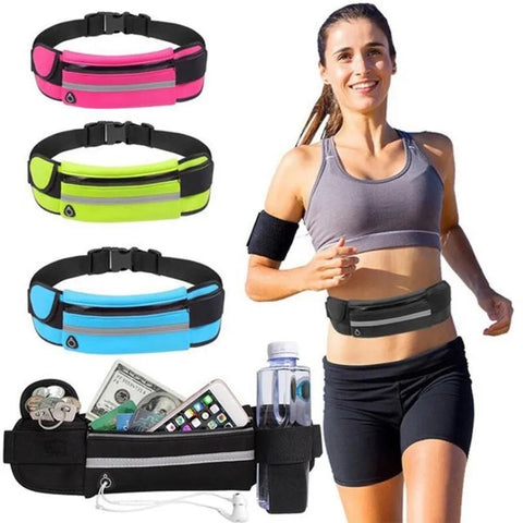 Running Waist bag Men Women Marathon Cycling Multi-functional bags With Water Bottle Waterproof Phone bag unisex Waist Belt pack Shop1103517546 Store