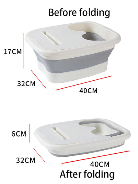 Foldable Footbath Massage Bucket Soaking Bucket Folding Basin Spa Foot Bath Bucket Household Sauna Bathtub Pedicure Bath Bathtub LoveLife Home Living Store