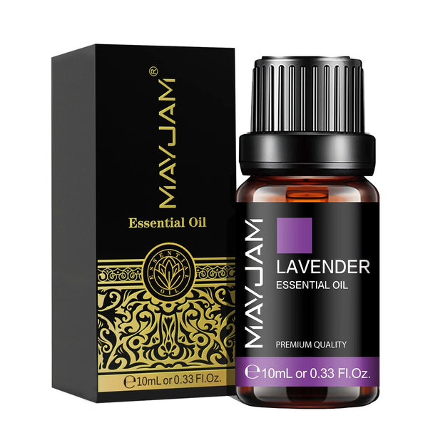 MAYJAM 10ML Lavender Lemongrass Jasmine Vanilla Eucalyptus Rose Lemon Essential Oil For Humidifier Diffuser Candle Making MAYJAM Official Store