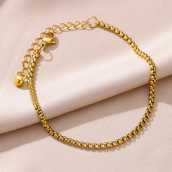 Anklets for Women Summer Beach Accessories Stainless Steel Imitation Pearl Chain Anklet Gold Color Leg Bracelets Bodychain Gifts TreasureSSS Store