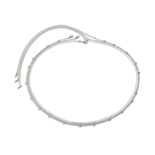 Ingemark Sexy Flat Snake Chain Waist Belly Belt for Women Summer Beach Bikinis Simple Body Chain Festival Jewelry Accessories Ingemark Official Store