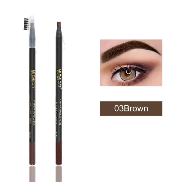 1PC Eyebrow Pencil Waterproof Microblading Eyebrow Pen Tint Tattoo Eyebrows Makeup 6 Colors Natural Long Lasting Eye Brow Pencil NICOO EYELASH BEAUTY Official Store