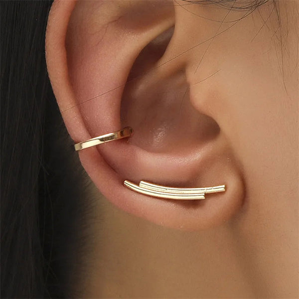 VAGZEB Bohemian NO Piercing Crystal Rhinestone Ear Cuff Wrap Stud Clip Earrings For Women Girl Trendy Earrings Jewelry Bijoux VAGZEB Official Store