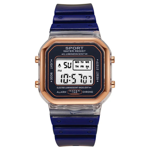 Fashion Brand Student Transparent Electronic Watch Candy Multicolor LED Ladies Sports Waterproof Wirstwatch Clock Gift relógio zkceenier Official Store