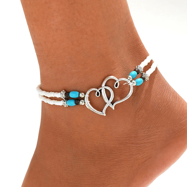 3pcs Retro Pearl Beads Anklet for Women Fashion Handmade Shell Butterfly On Foot Bracelet Bohemian Summer Beach Jewelry Gifts AY A Store